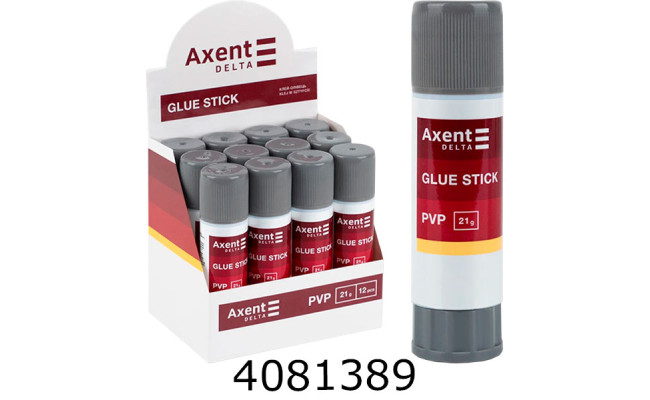 Клей-олівець Axent PVP 21г Delta (12) D7138