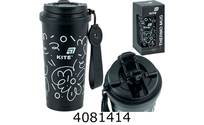 Термокружка  550 мл чорна K25-1226-1