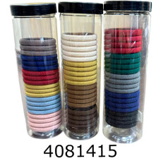 Резинка для волосся 20 шт в тубусі темні (12/600)