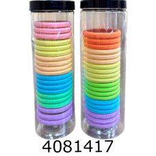 Резинка для волосся 20 шт в тубусі пастель (12/600)