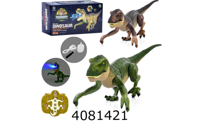 Динозавр радiо акум. в коробці світ. муз. пара/дим USBзарядне 51см (8) QX040Z