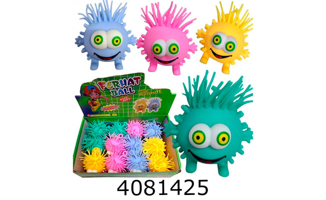 Антистрес Монстр в дисплей-боксі 6 кольорів світ. ціна за уп 12шт (12) MS 4292