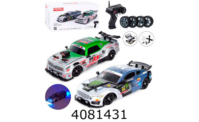 Машина радіо акум. в коробці  дрифт дадат. колеса 2 види . 31*15*15см (6) SC16A05-1-08-1