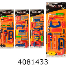 Набір інструментів на листі пила рубанок дриль 4 види  22*63*5см (30) T803-1-2-3-4