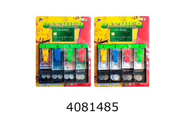 Каса мікс 2 види паперові гроші та монети на планшетці (48/96) 929-055