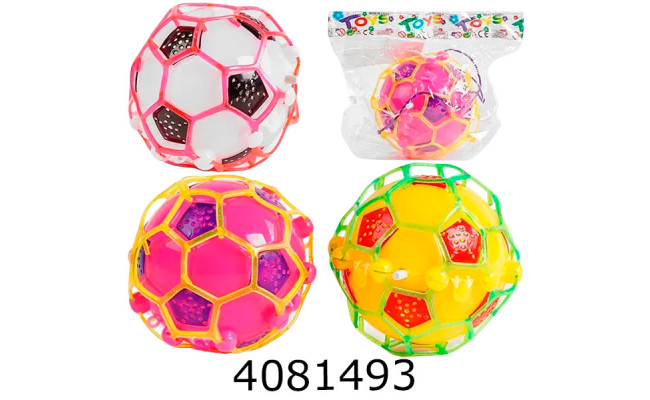 Мяч гумовий пригун 3 кольори мікс пакет 21*10*16см (84/168) 688-8A