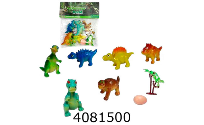 Тварини динозаври 6шт в кульку 19*5*21см (60/120) 303-29
