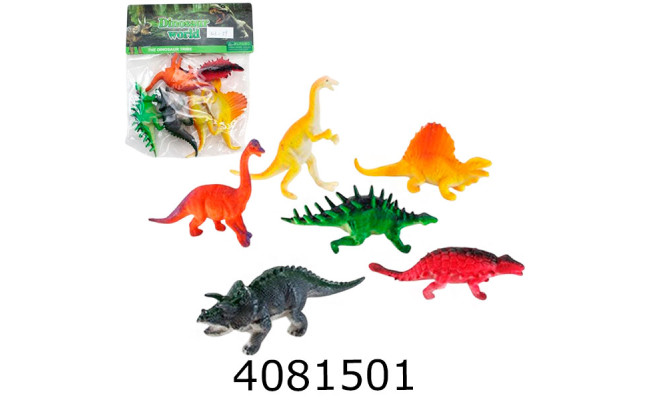 Тварини динозаври 6шт в кульку 12*16*2см (72/144) 303-59