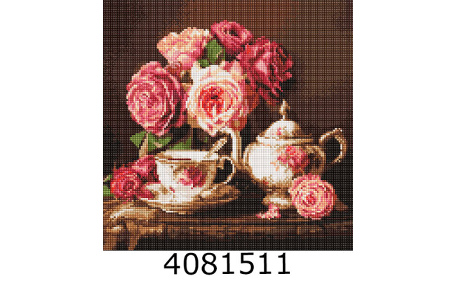 Алмазна мозаїка 40*40 квіти 