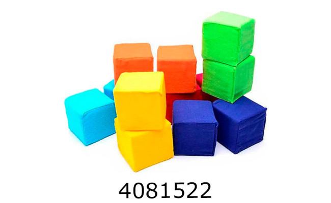 Кубики м'які набір 12шт. Кольорові Розумна Іграшка (42) 127