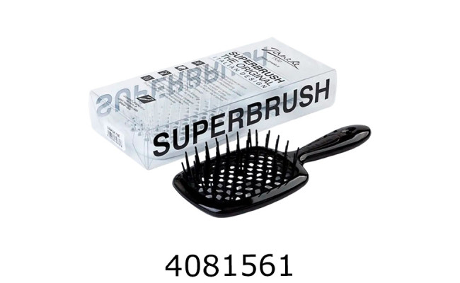 Щітка для волосся Superbrush в слюді чорна 20см