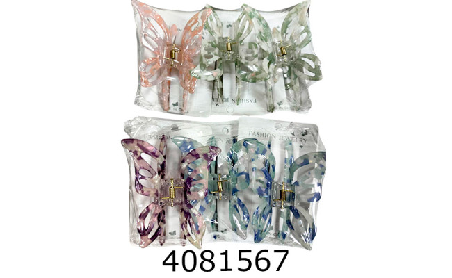 Крабик для волосся 10*75 см 3шт в кульку ціна за 3 шт 12-20-18