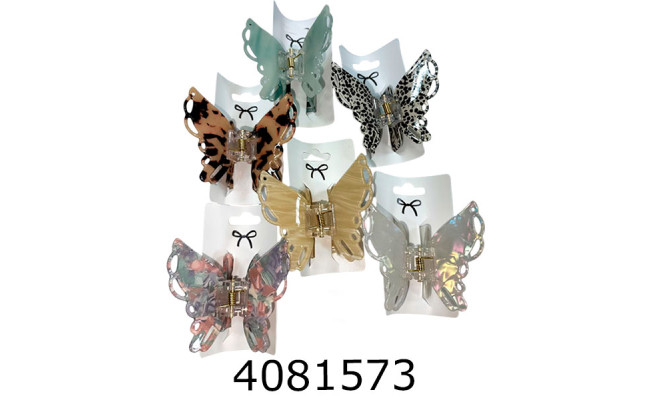 Крабик для волосся 8*7 см ціна за 6 шт 15-18