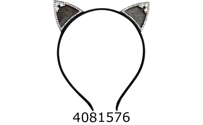 Обруч з вушками стрази (ціна за 6 шт) 5-67-18