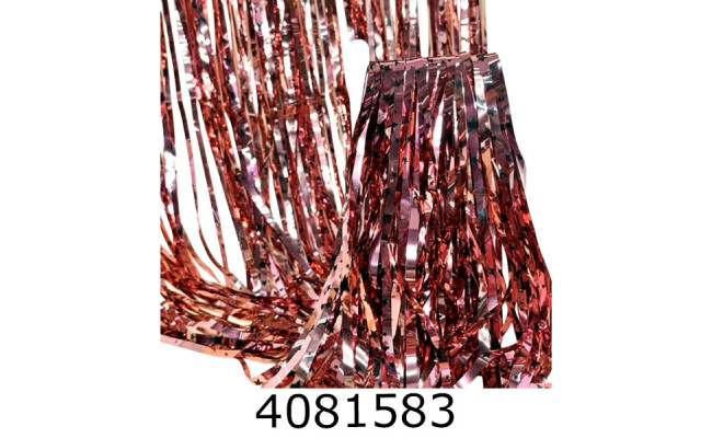 Шторка фольгована для фотозони Зірка рожеве золото 922/925/359