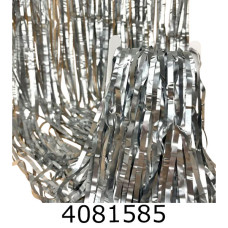 Шторка фольгована для фотозони сатин срібло 2053/1441