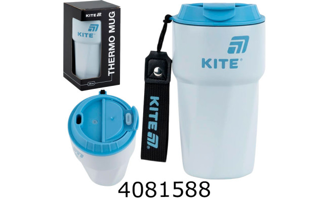 Термокружка  450 мл сіро-блакитна K25-1220-2