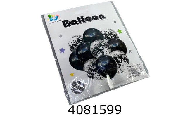 Повітряні кульки Ballon 10 кульок чорні 1481