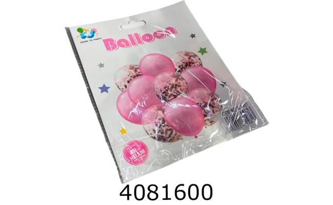 Повітряні кульки Ballon 10 кульок рожеві 1481