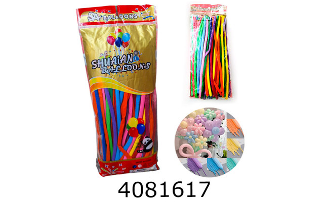 Повітряні кульки для моделювання 100шт 18гр 260см кольор. MR-97