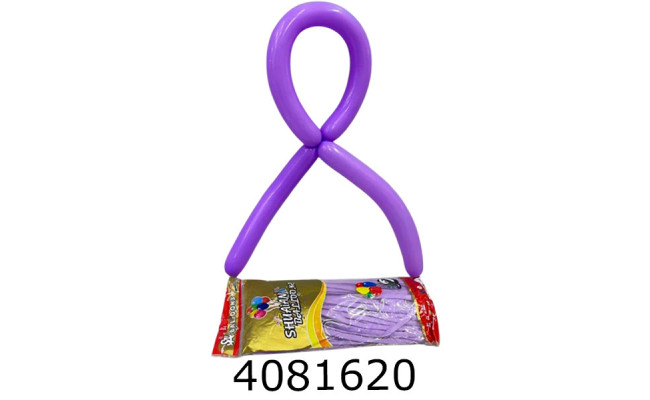 Повітряні кульки для моделювання 100шт 18гр 260см бузкові MR-97