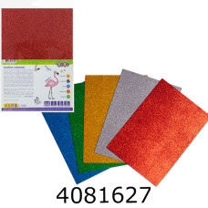 Фоаміран 20*30см 2.0мм 5 кольорів з блискітками KIDS Line  (100) ZB.1840