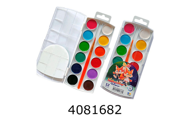 Фарби акв. RUDIX Лисенята 12 кол. пласт. уп. з/п (12) 811207