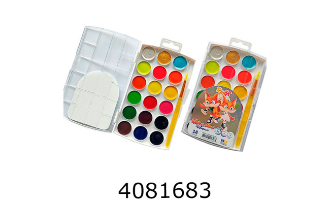 Фарби акв. RUDIX 12+3+3 кол. перл флуор клас. з/п пластик 811811