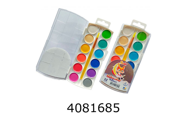 Фарби акв. RUDIX 12 кол. пастельних з/п пластик (12) 811209