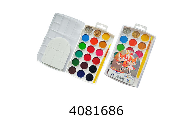 Фарби акв. RUDIX 18 кол. золото і срібло з/п пластик (12) 811810