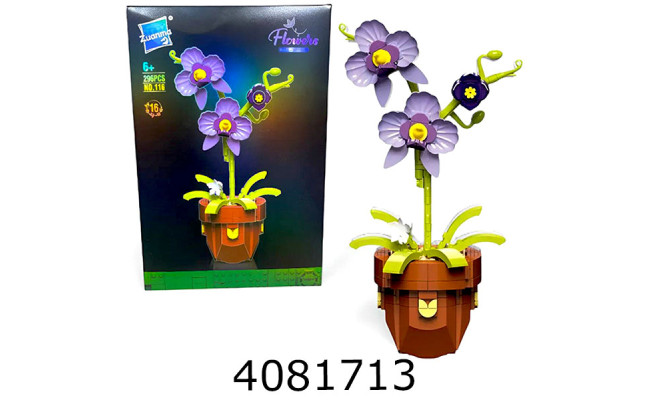 Конструктор Квіти ОРХІДЕЯ 20х15х10см 296деталей (96) 25-126