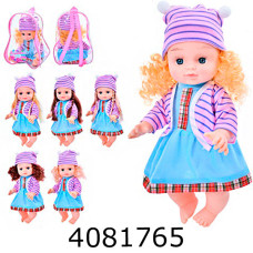 Лялька в рюкзачку муз. Оксаночка 6 видів + аксесуари укр. 33см (24) M 5058-2 I UA