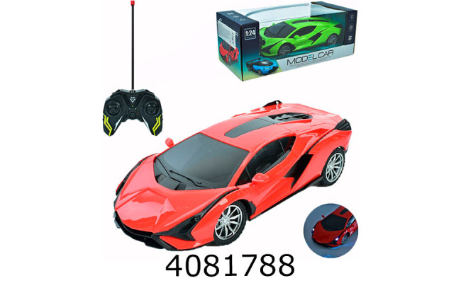 Машина радіо батар. в коробці гумові колеса 2 кольор. 25*9*11см (36) 19-1B