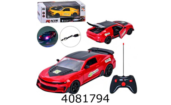 Машина радіо акум. в коробці гум. колеса мікс кольорів30*5*12см (18) 83-5A