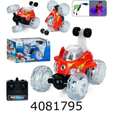 Машина радіо акум. в коробці трюкова гум. колеса 2 кольори 30*19*18см (24) 9996 M