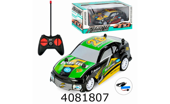 Машина радiо акум. в коробці 2 кольори відкр. двері світло 23*10*10см (24) JC-046