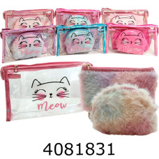 Косметичка набір Стіч 3в1(24*14*7)(20*13)(15*11)см 107-9