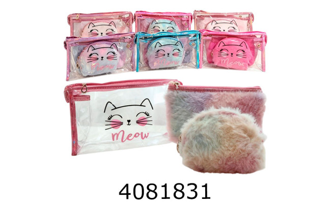 Косметичка набір Стіч 3в1(24*14*7)(20*13)(15*11)см 107-9