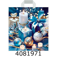 Пакет 42*42 см Новий рік #1 петльова ручка (25/750)