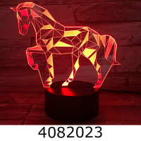 Лампа 3D LED Кінь (100) ZZ-35