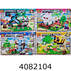 Конструктор Minecraft 220-224 дет. мікс 4 в коробці (4) GT-136
