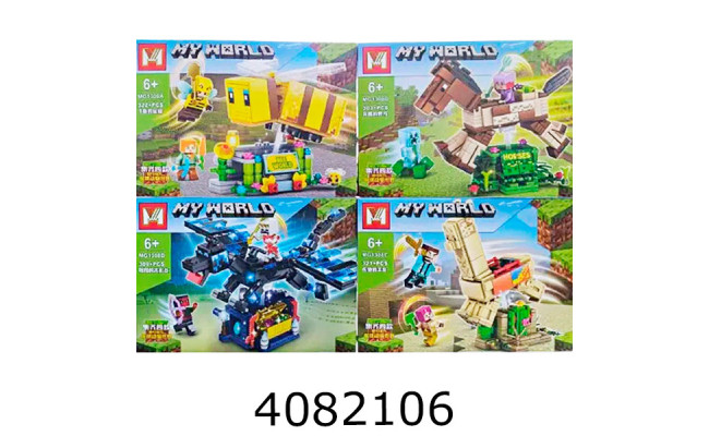 Конструктор Minecraft 292-322 дет в коробці 4 види (4) 1308