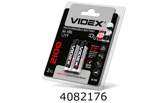 Аккум. Videx Ni-Mh(HR62100mAh)/2bl ціна за 2шт R06