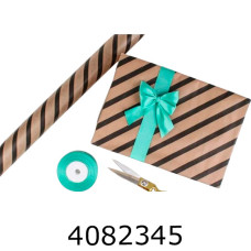 Папір подар. 70*800см чорна діагональ 70г/м2 255-4235