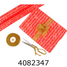 Папір подар. 70*800см Червоний на білому 70г/м 255-6543