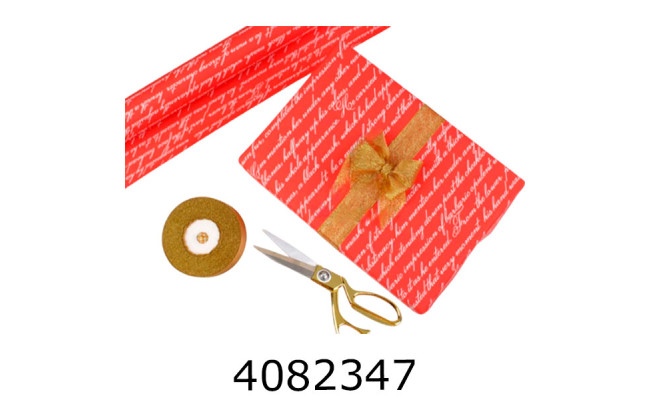 Папір подар. 70*800см Червоний на білому 70г/м 255-6543