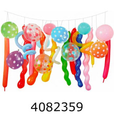 Повітряні кульки 34шт (20 довгих + 14 круглих різного розміру) 5-72118