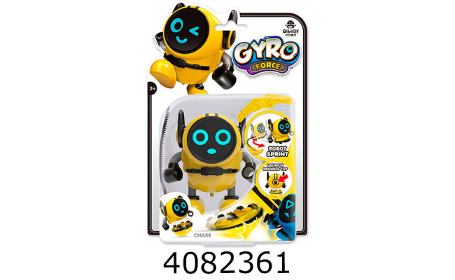 Робот на батар. дзига жовтий муз. танцює 22*6*15см BB03-01B