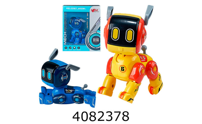 Робо-пес на батар. світло звук 16*19*8см MY66-J1209