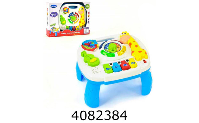 Муз. Столик в коробці розвиваючий світлозвук 25*23*18см 1089